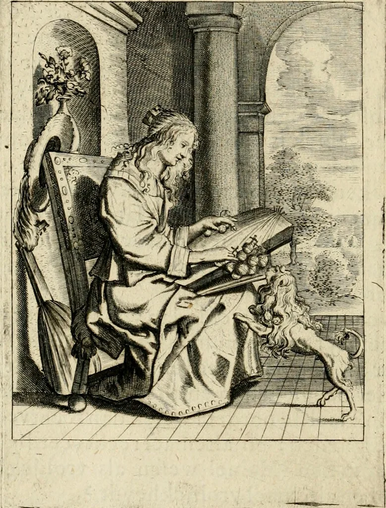An illustration from Het masker vande wereldt, 1646, leaf 43