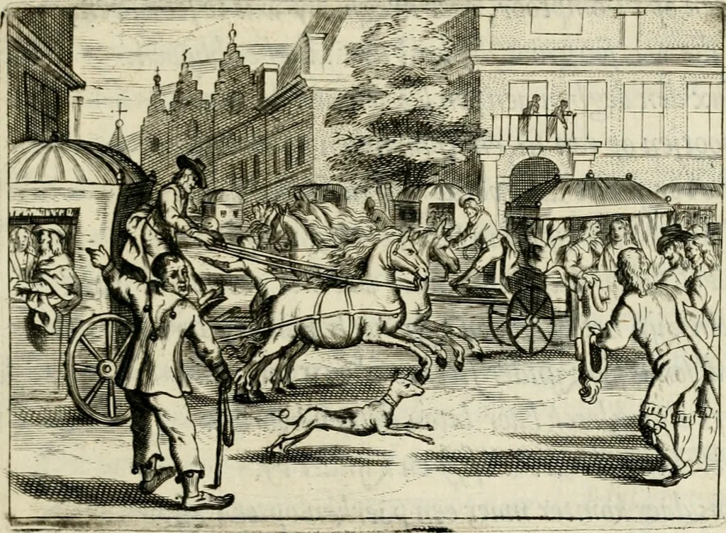 An illustration from Het masker vande wereldt, 1646, leaf 56