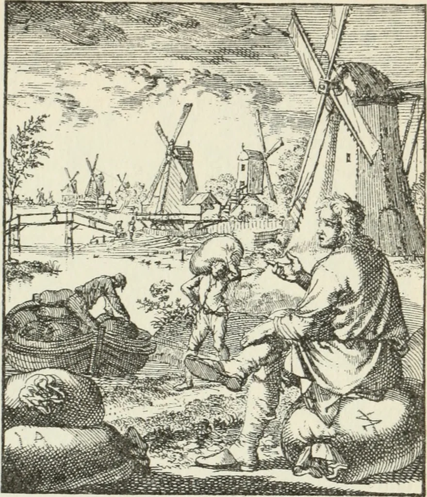 An illustration from Het menselyk bedryf, 1694, leaf 102