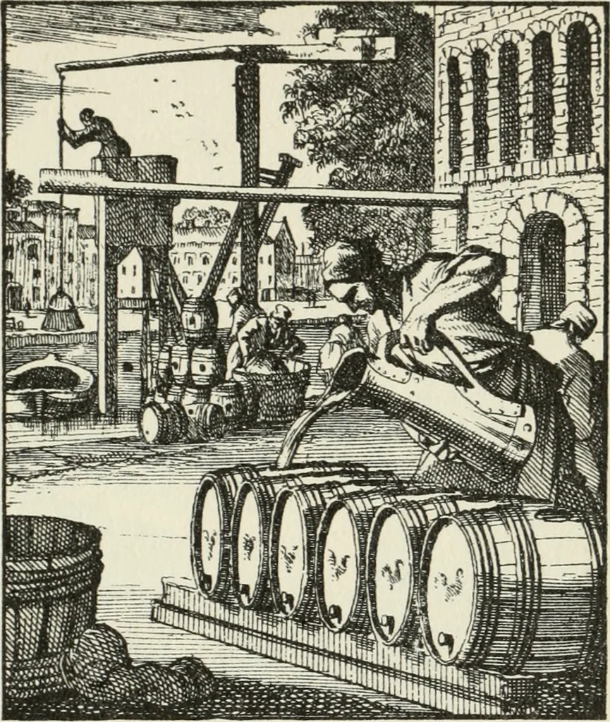 An illustration from Het menselyk bedryf, 1694, leaf 104