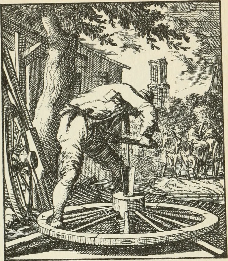 An illustration from Het menselyk bedryf, 1694, leaf 108