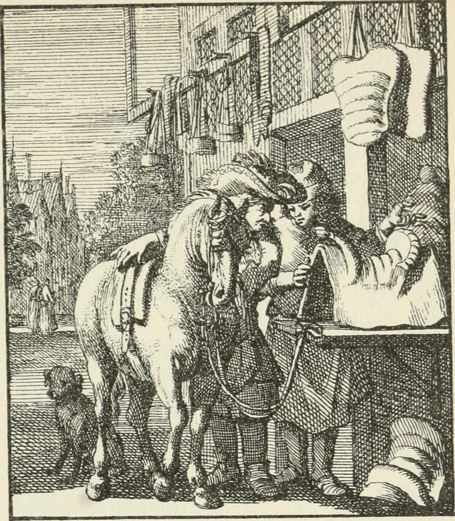 An illustration from Het menselyk bedryf, 1694, leaf 110