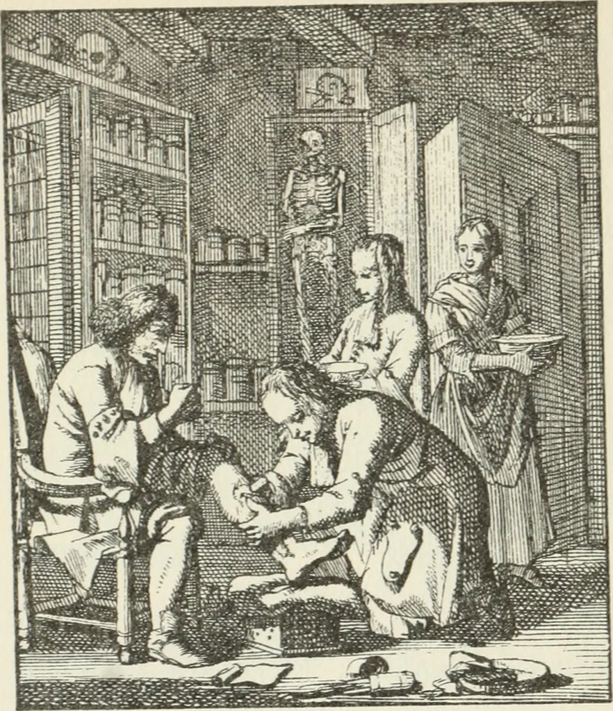 An illustration from Het menselyk bedryf, 1694, leaf 118