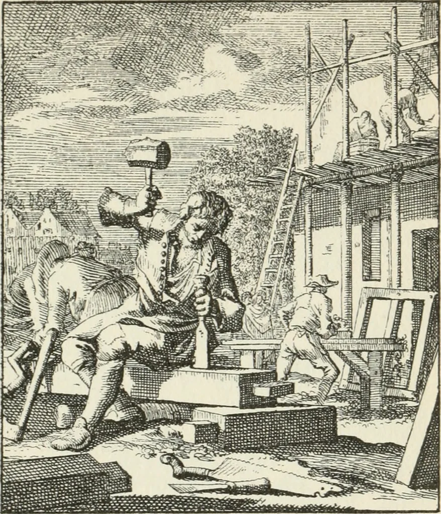 An illustration from Het menselyk bedryf, 1694, leaf 12