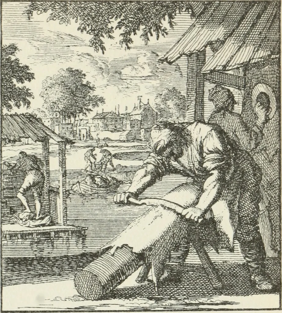 An illustration from Het menselyk bedryf, 1694, leaf 124