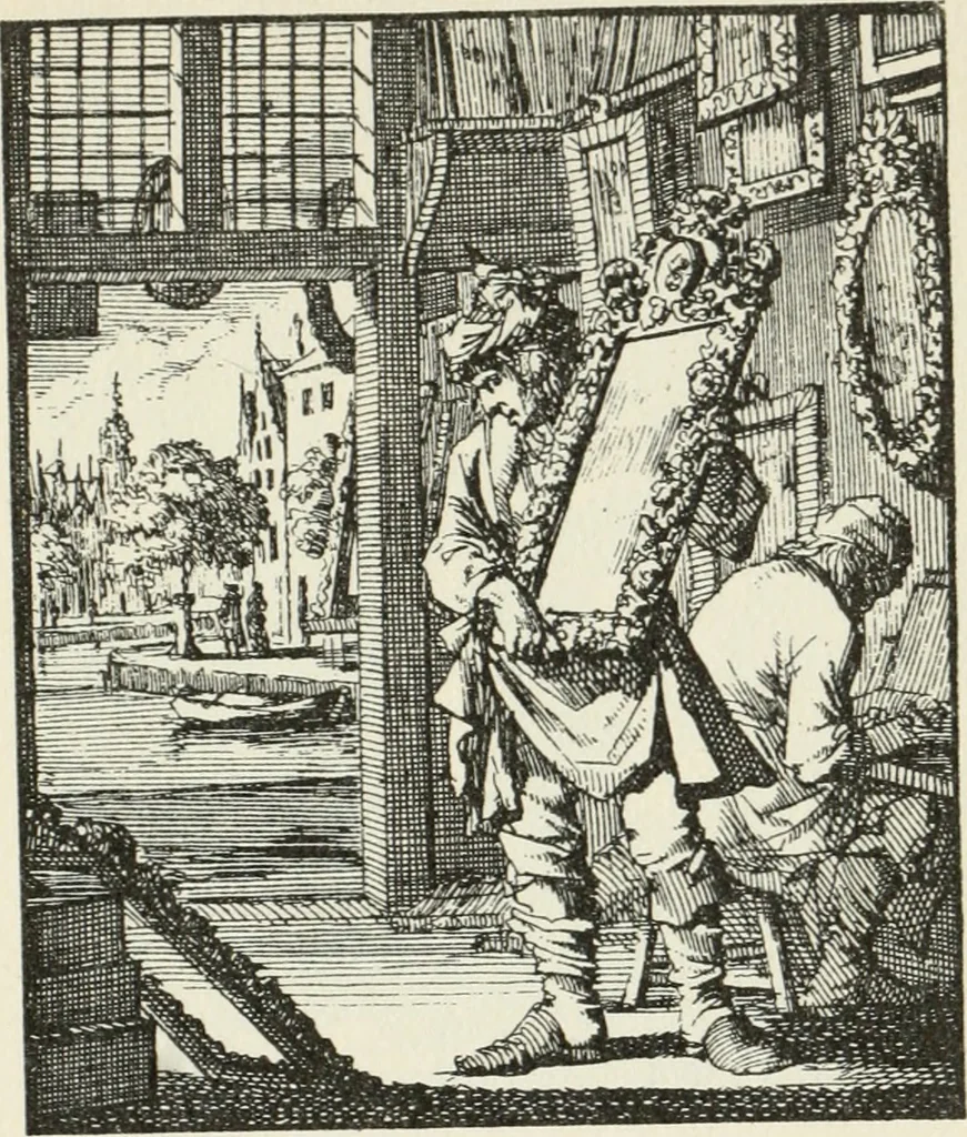 An illustration from Het menselyk bedryf, 1694, leaf 138