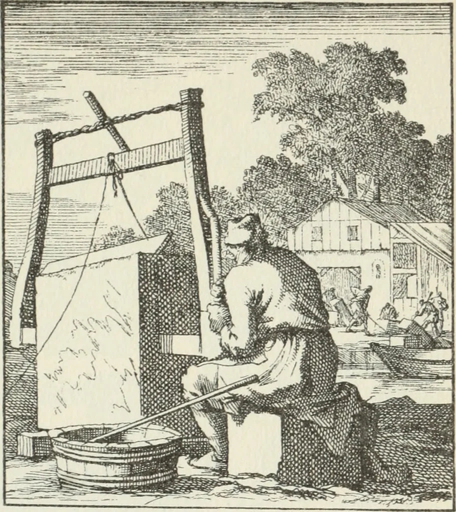 An illustration from Het menselyk bedryf, 1694, leaf 144
