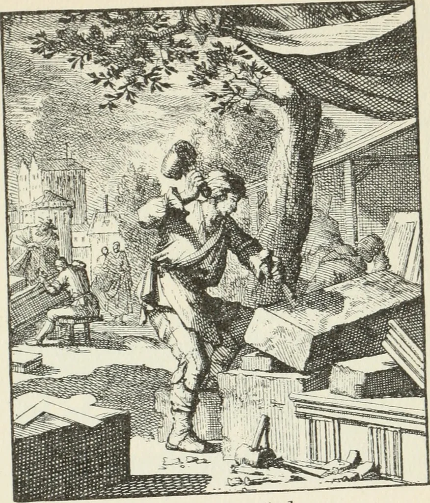 An illustration from Het menselyk bedryf, 1694, leaf 146