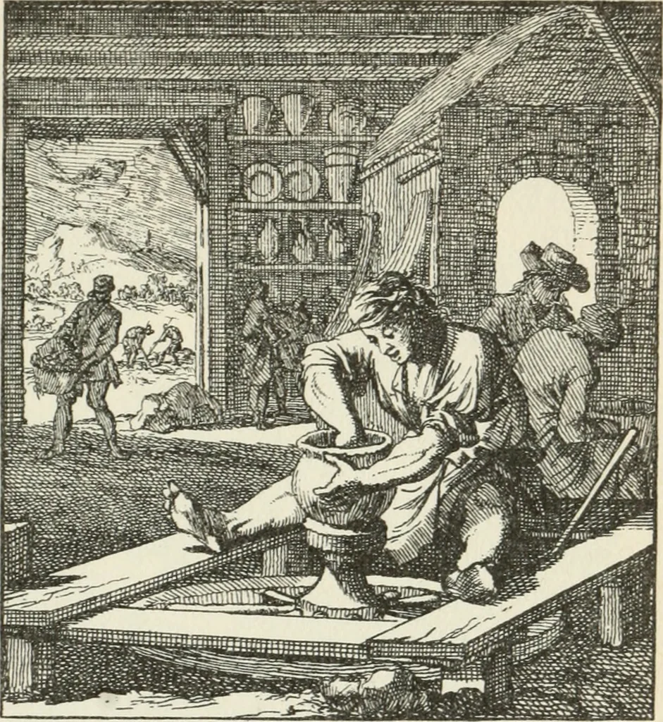 An illustration from Het menselyk bedryf, 1694, leaf 150
