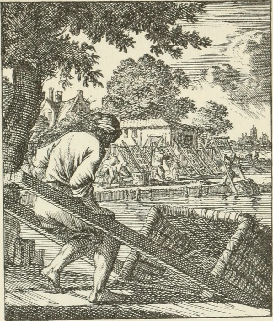 An illustration from Het menselyk bedryf, 1694, leaf 152
