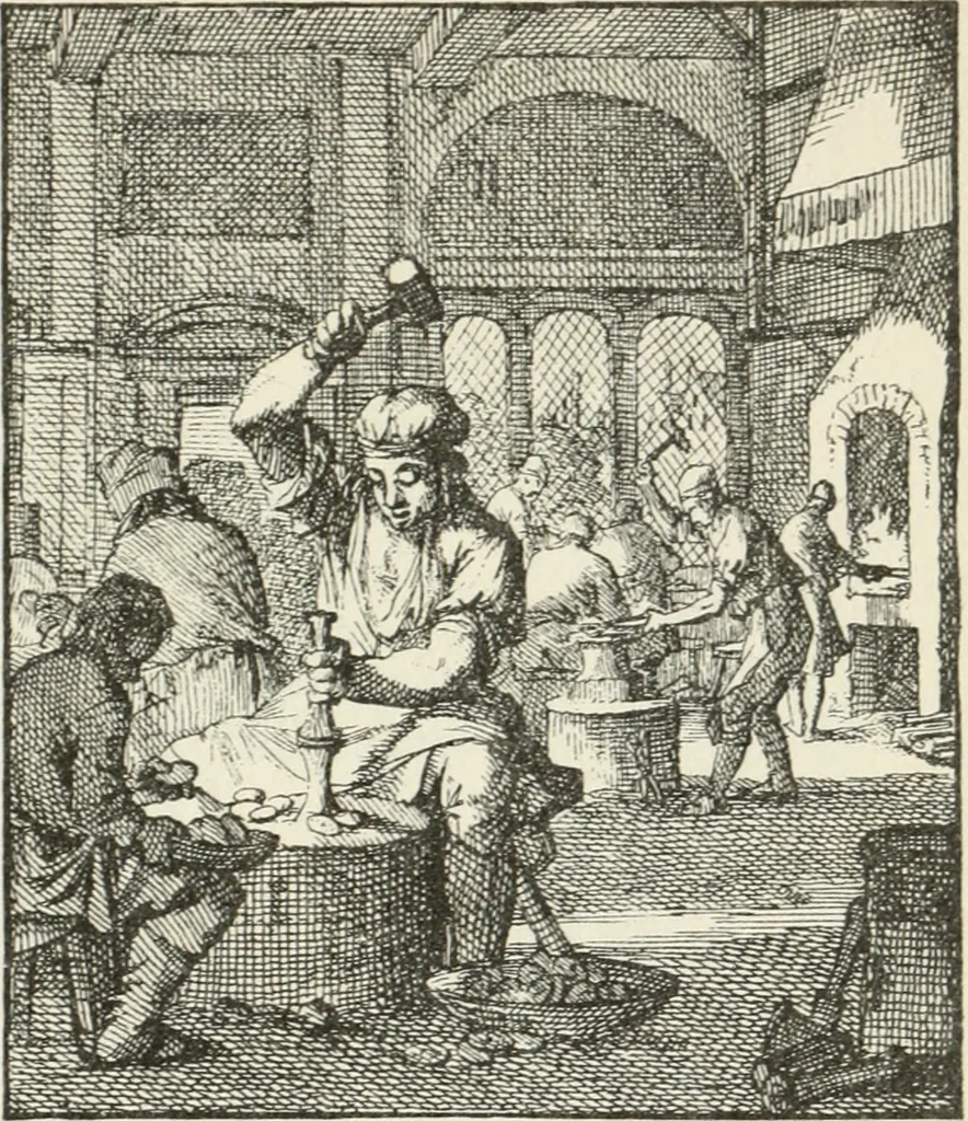 An illustration from Het menselyk bedryf, 1694, leaf 158
