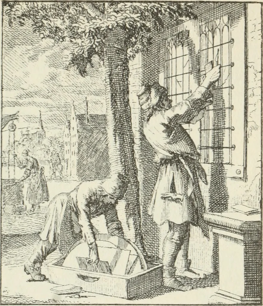 An illustration from Het menselyk bedryf, 1694, leaf 16