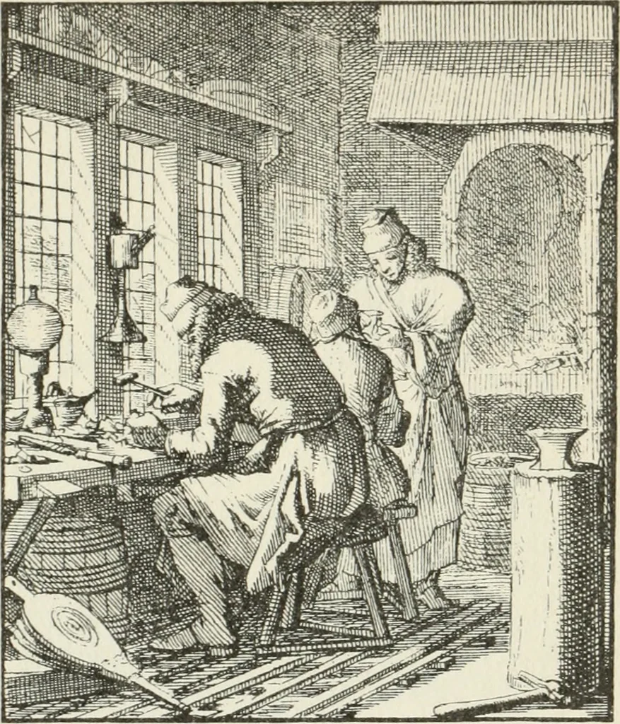 An illustration from Het menselyk bedryf, 1694, leaf 164