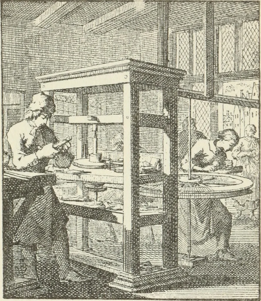 An illustration from Het menselyk bedryf, 1694, leaf 166