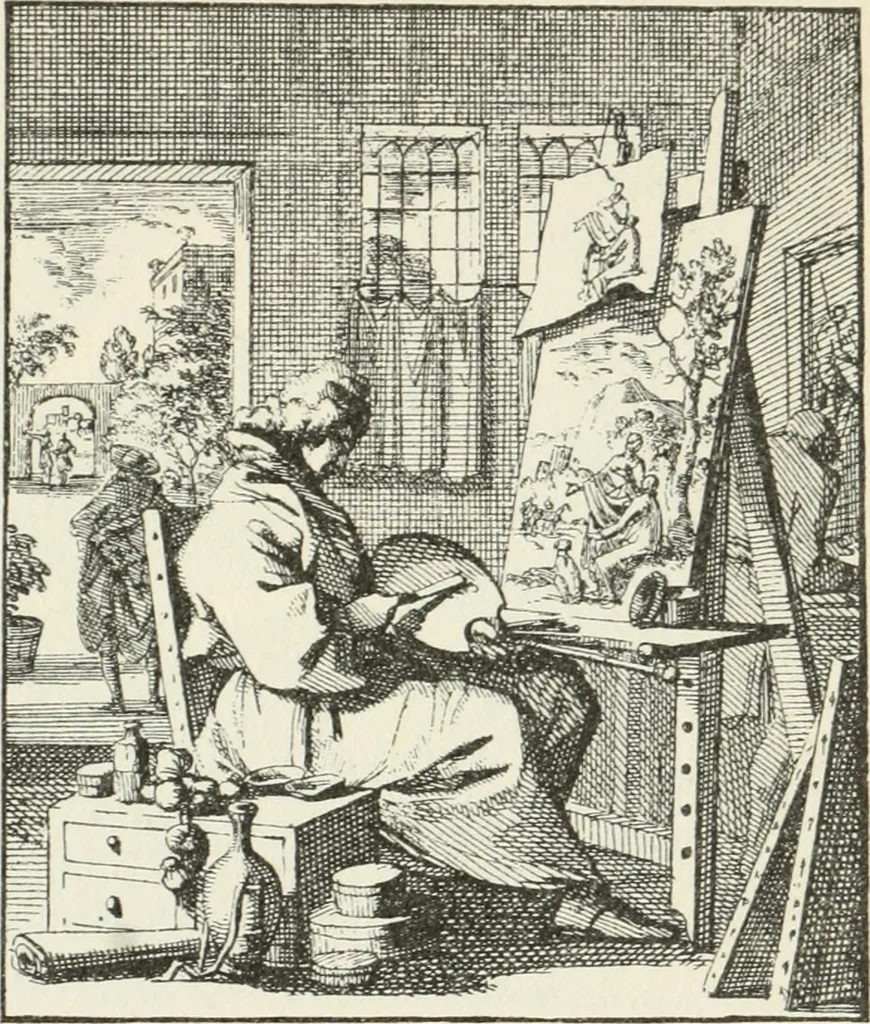 An illustration from Het menselyk bedryf, 1694, leaf 174