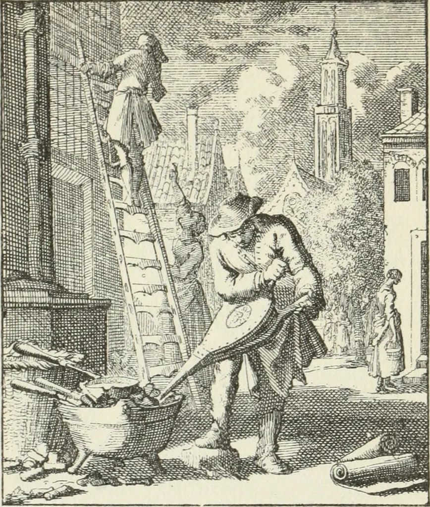 An illustration from Het menselyk bedryf, 1694, leaf 18