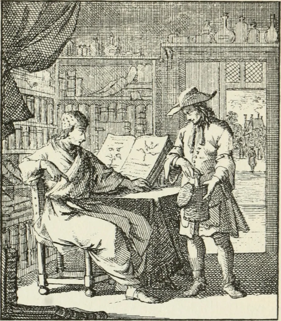 An illustration from Het menselyk bedryf, 1694, leaf 188