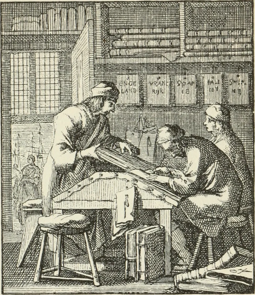 An illustration from Het menselyk bedryf, 1694, leaf 200