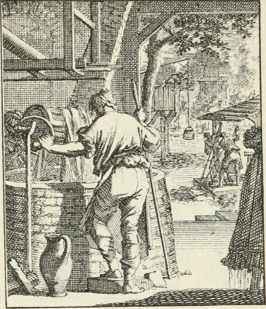 An illustration from Het menselyk bedryf, 1694, leaf 42