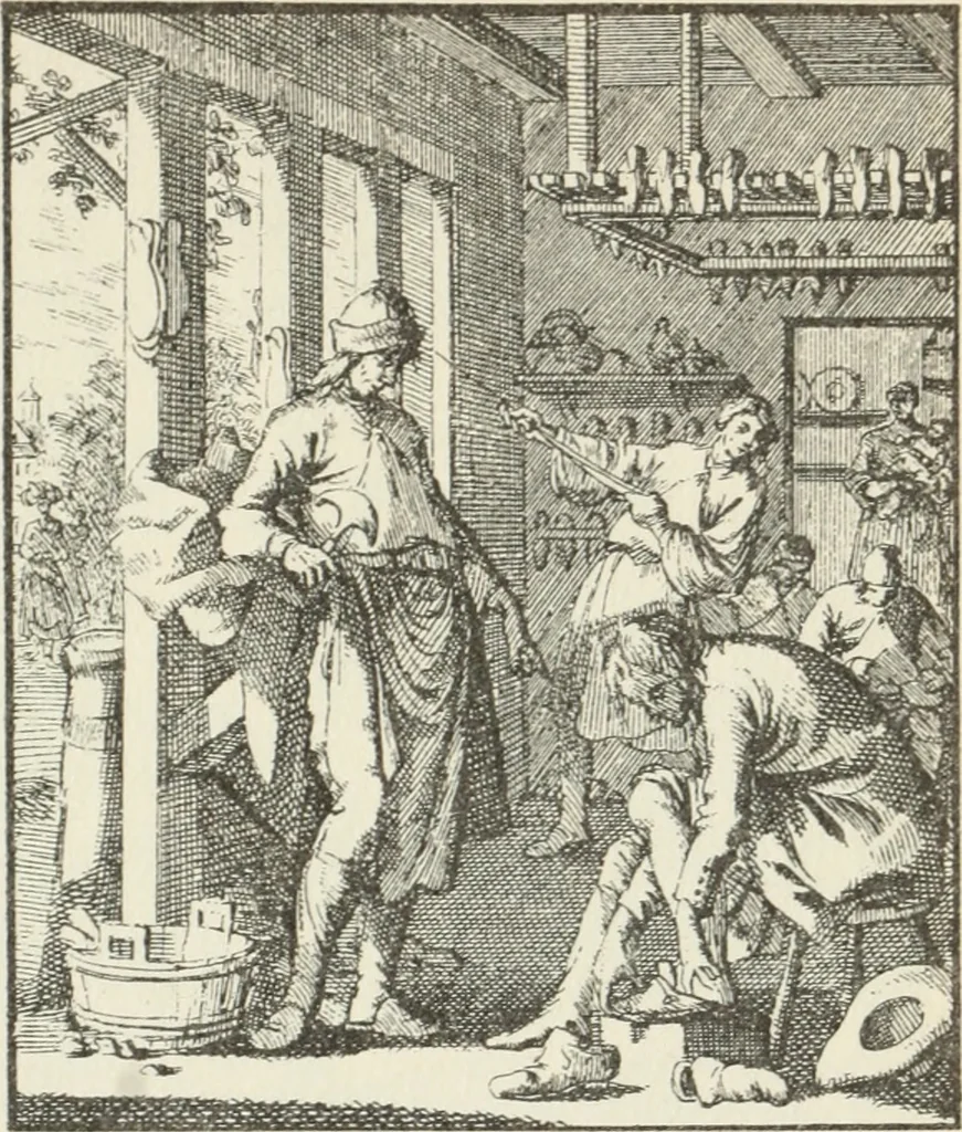 An illustration from Het menselyk bedryf, 1694, leaf 44