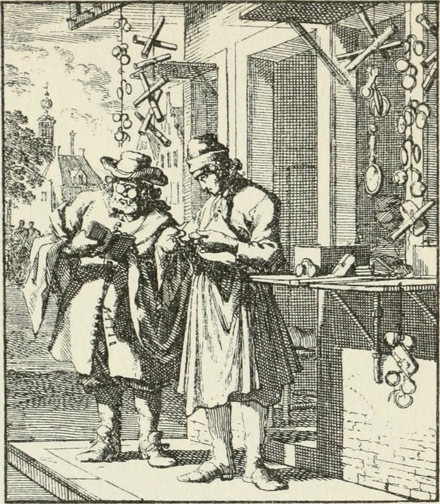 An illustration from Het menselyk bedryf, 1694, leaf 48