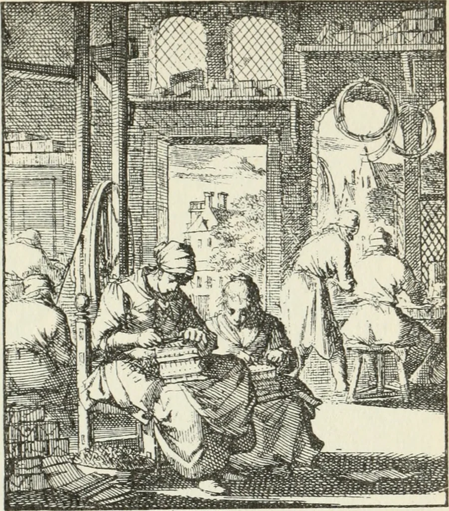 An illustration from Het menselyk bedryf, 1694, leaf 52
