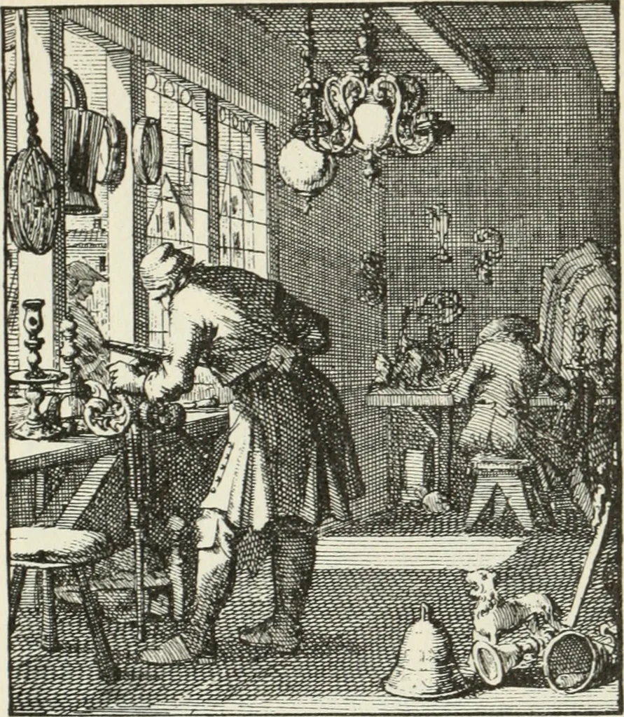 An illustration from Het menselyk bedryf, 1694, leaf 56