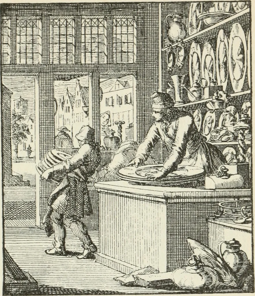 An illustration from Het menselyk bedryf, 1694, leaf 58