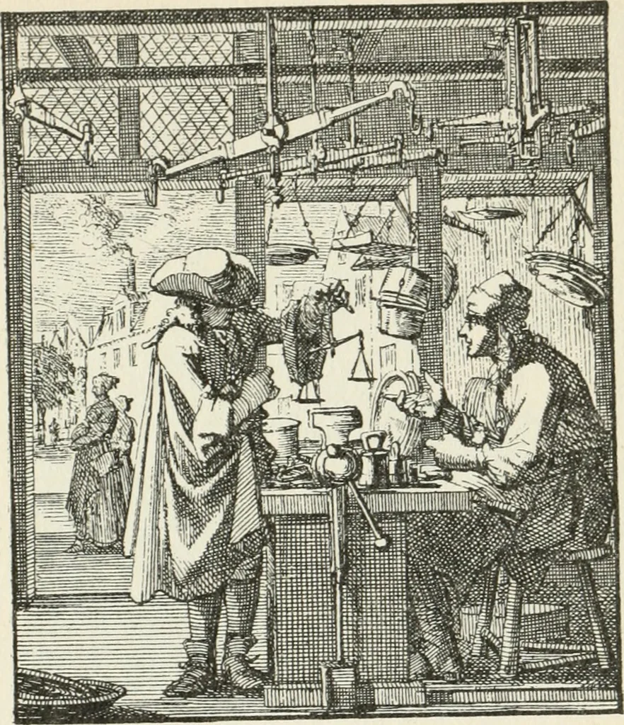 An illustration from Het menselyk bedryf, 1694, leaf 60