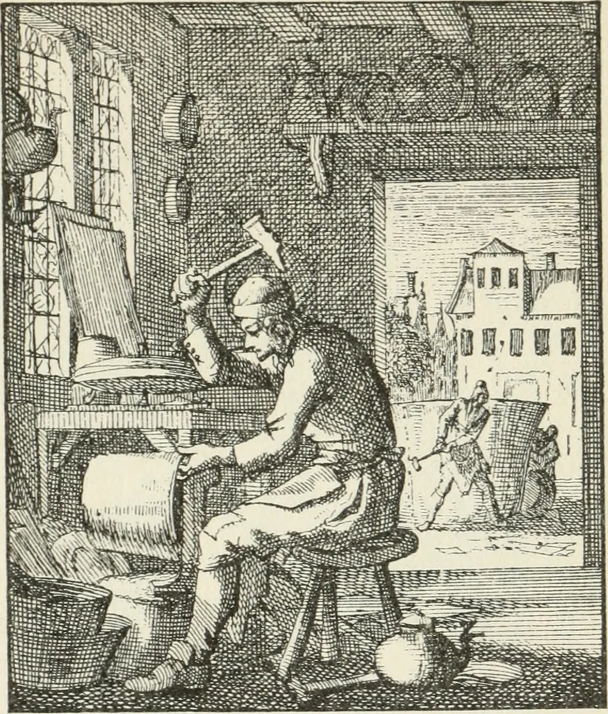 An illustration from Het menselyk bedryf, 1694, leaf 64