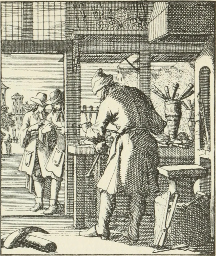An illustration from Het menselyk bedryf, 1694, leaf 68