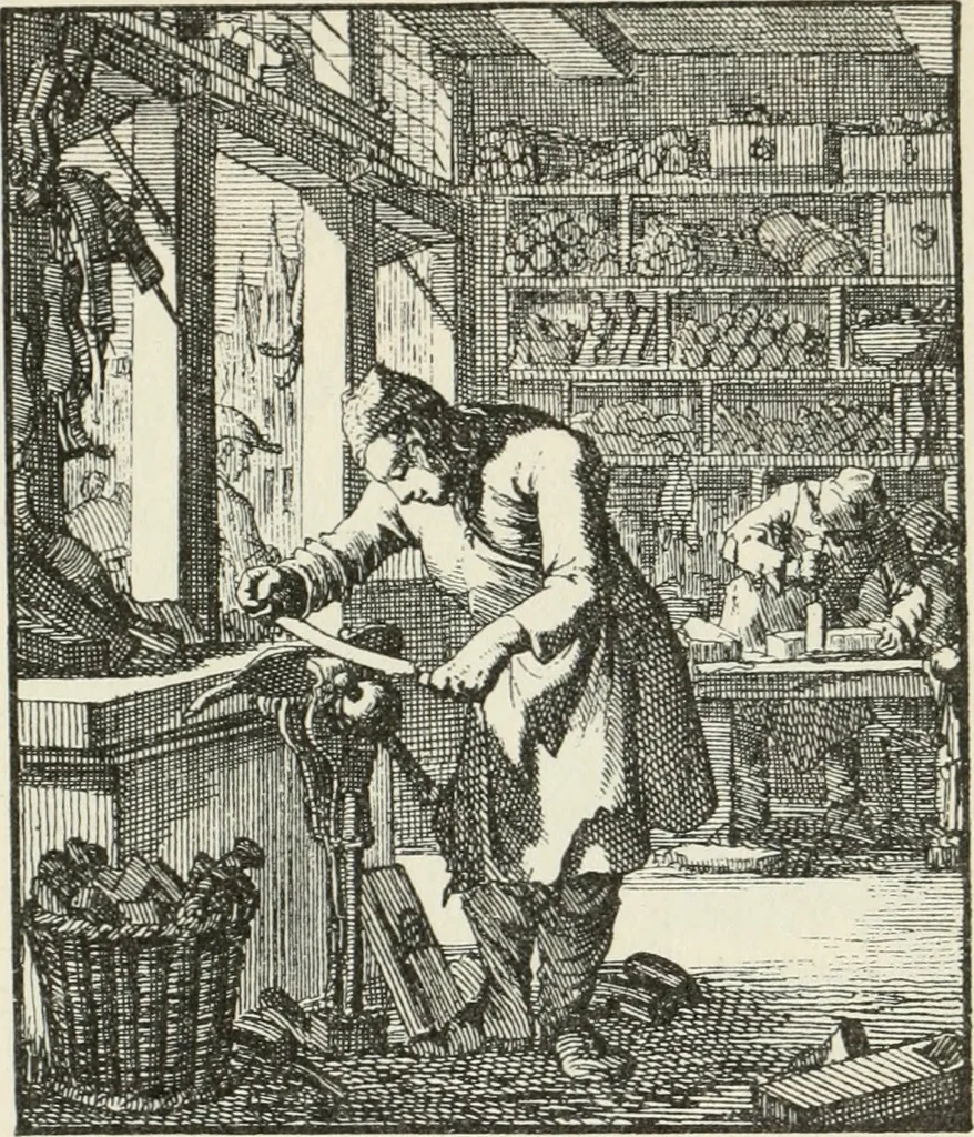 An illustration from Het menselyk bedryf, 1694, leaf 74