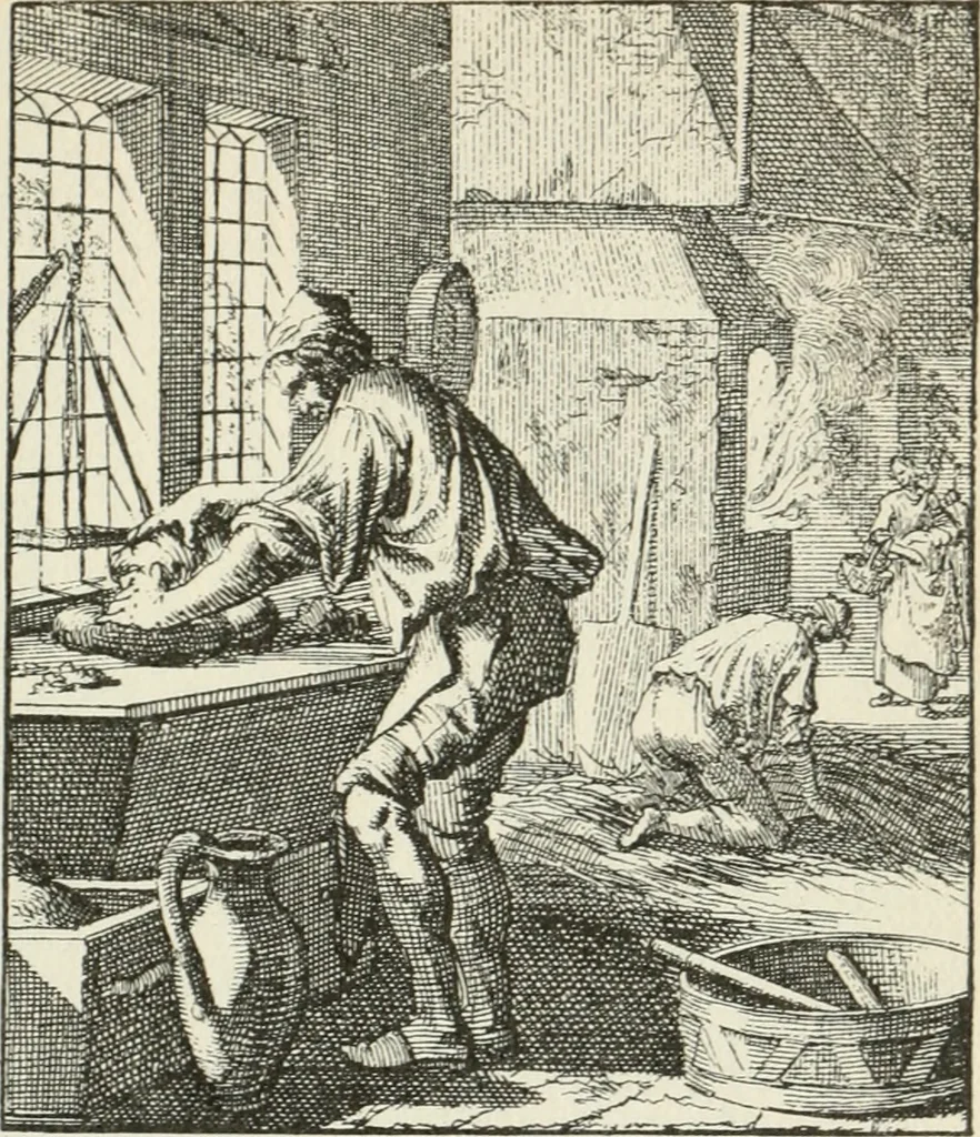 An illustration from Het menselyk bedryf, 1694, leaf 8
