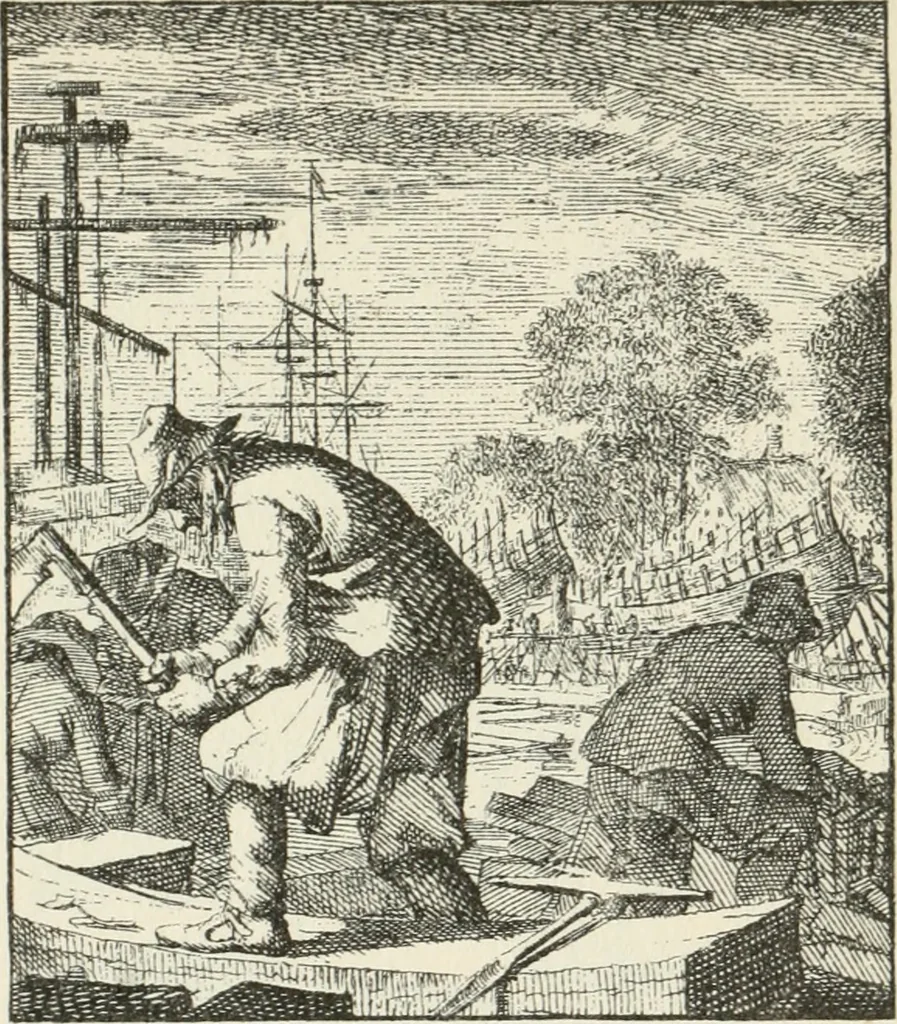 An illustration from Het menselyk bedryf, 1694, leaf 80