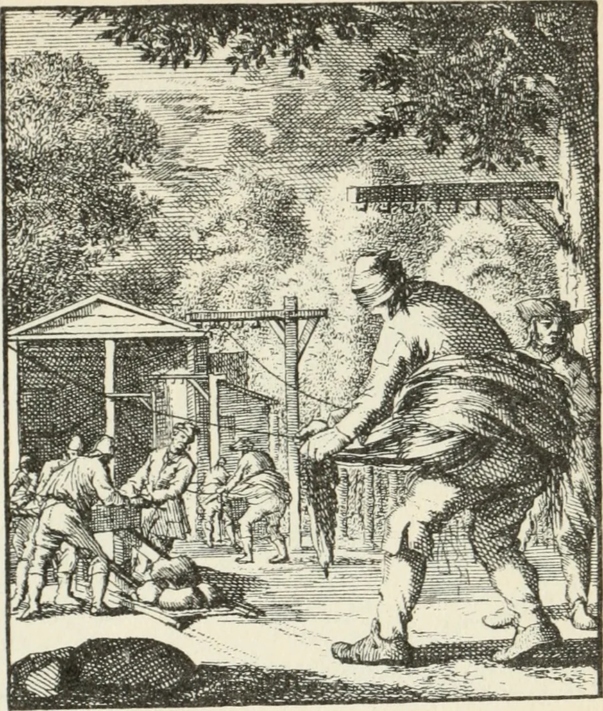 An illustration from Het menselyk bedryf, 1694, leaf 82