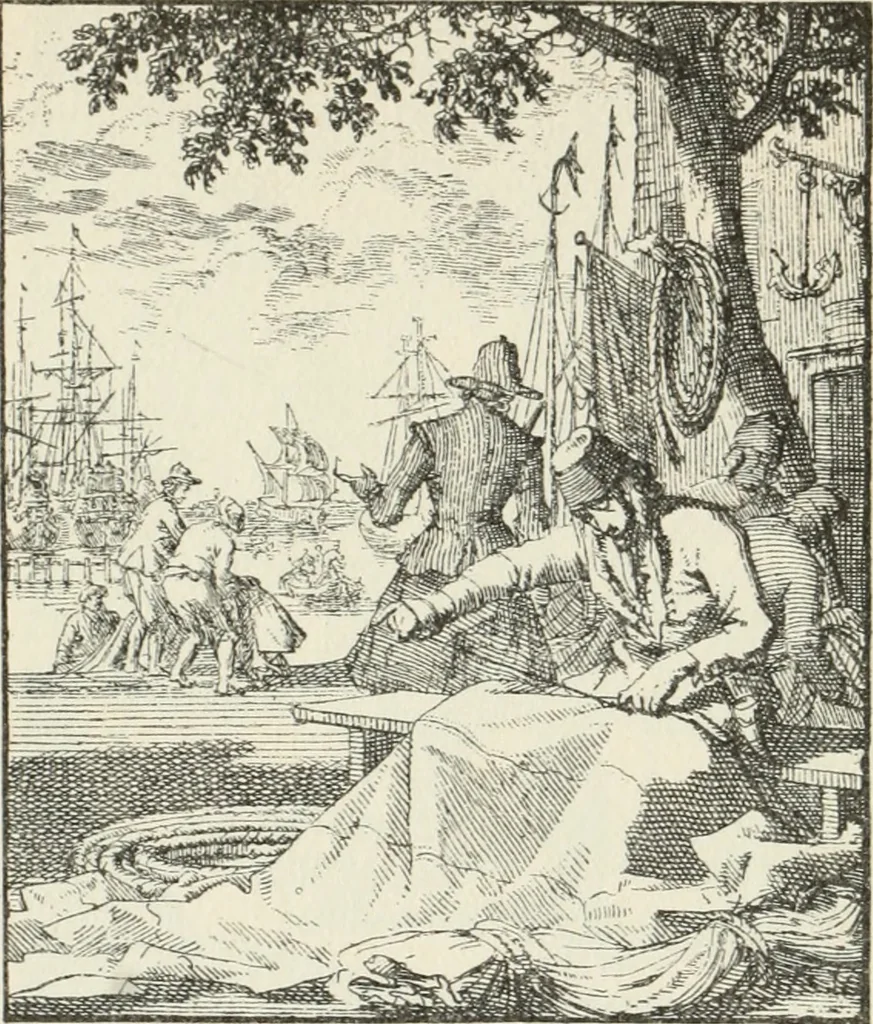 An illustration from Het menselyk bedryf, 1694, leaf 84
