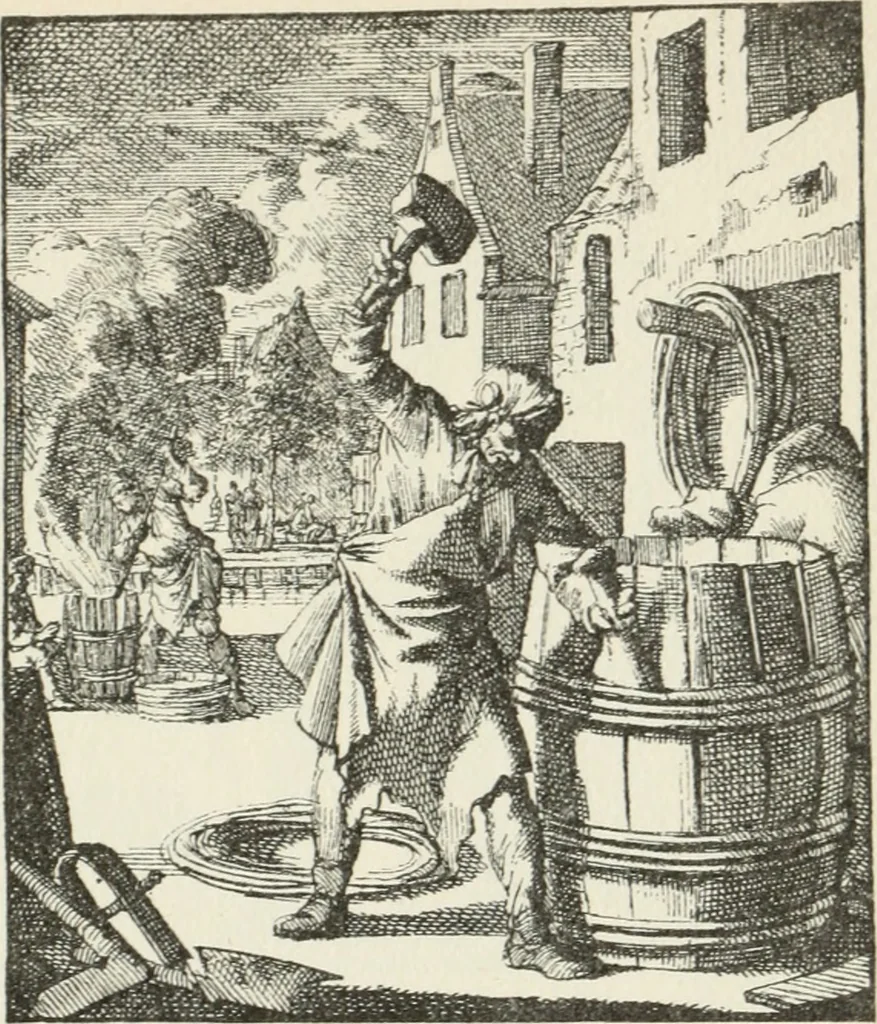 An illustration from Het menselyk bedryf, 1694, leaf 86