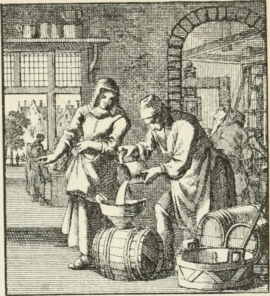 An illustration from Het menselyk bedryf, 1694, leaf 88