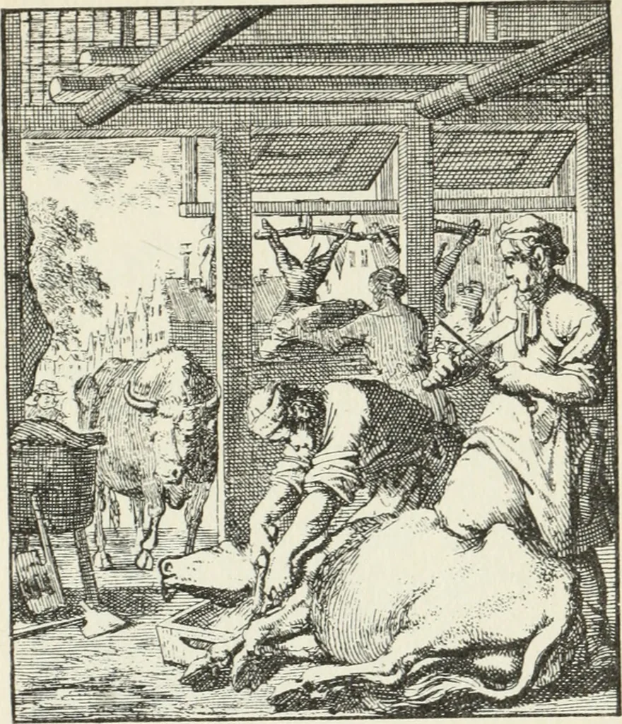 An illustration from Het menselyk bedryf, 1694, leaf 92
