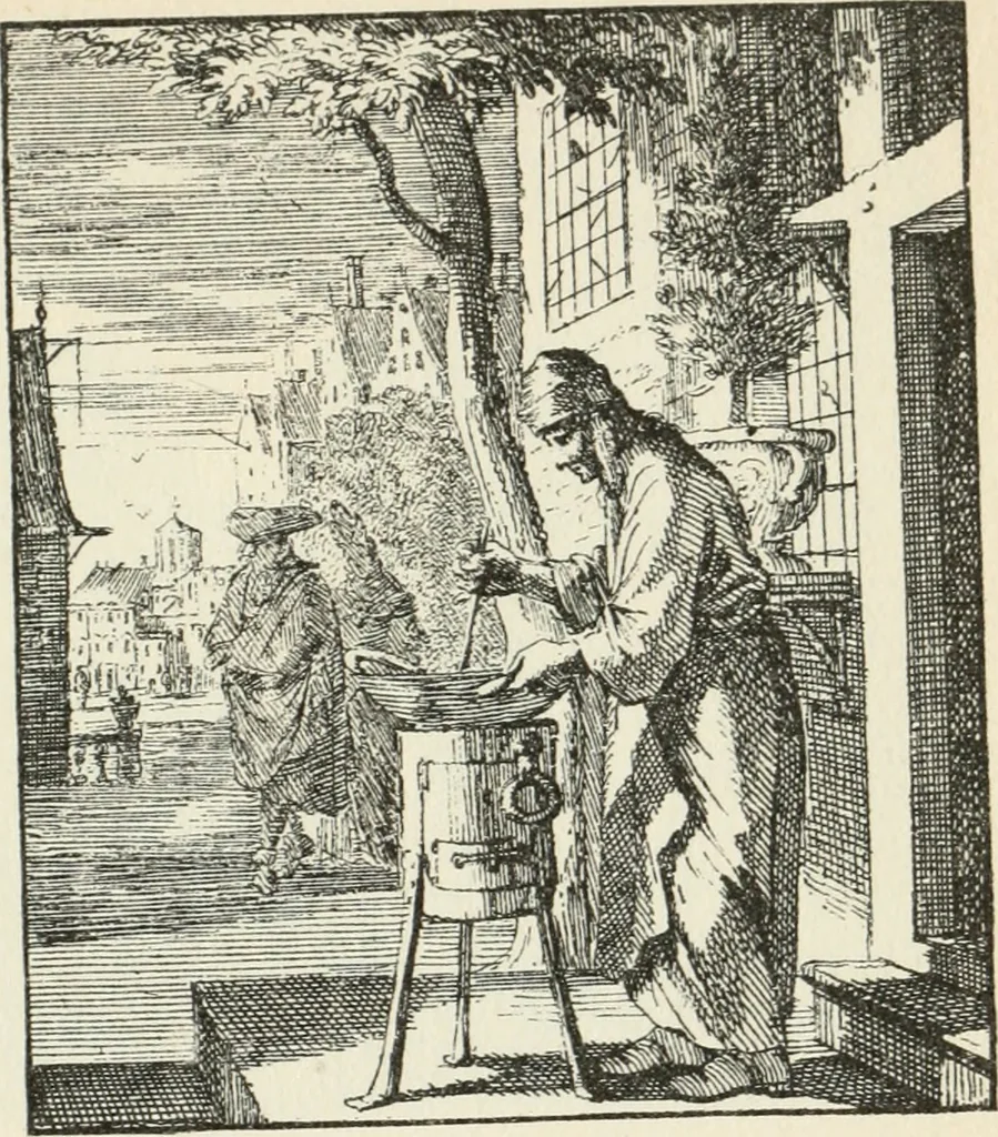 An illustration from Het menselyk bedryf, 1694, leaf 98