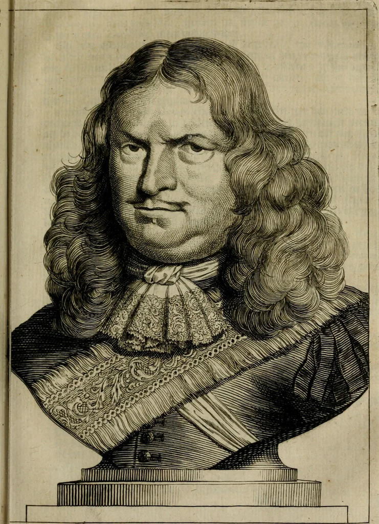 An illustration from Het ontroerde Nederlandt, door de wapenen des konings van Vrankryk : dat is een waarchtigh verhaal van den Fransen, Engelsen, Keulsen, en Munstersen oorlogh, tegen de Vereenigde Nederlanden, met desselfs binnelandtse beroerten ..., 1674, leaf 216