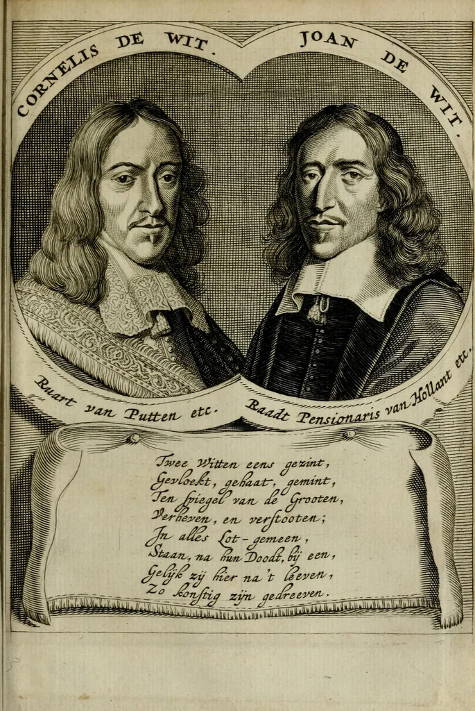An illustration from Het ontroerde Nederlandt, door de wapenen des konings van Vrankryk : dat is een waarchtigh verhaal van den Fransen, Engelsen, Keulsen, en Munstersen oorlogh, tegen de Vereenigde Nederlanden, met desselfs binnelandtse beroerten ..., 1674, leaf 388
