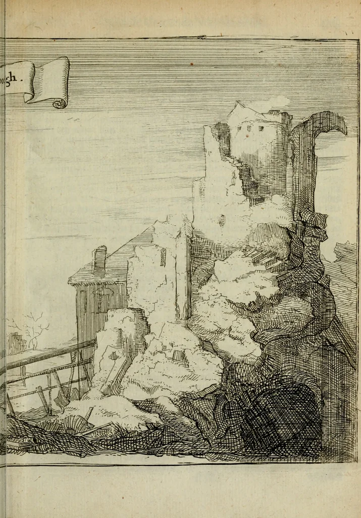 An illustration from Het ontroerde Nederlandt, door de wapenen des konings van Vrankryk : dat is een waarchtigh verhaal van den Fransen, Engelsen, Keulsen, en Munstersen oorlogh, tegen de Vereenigde Nederlanden, met desselfs binnelandtse beroerten ..., 1674, leaf 440