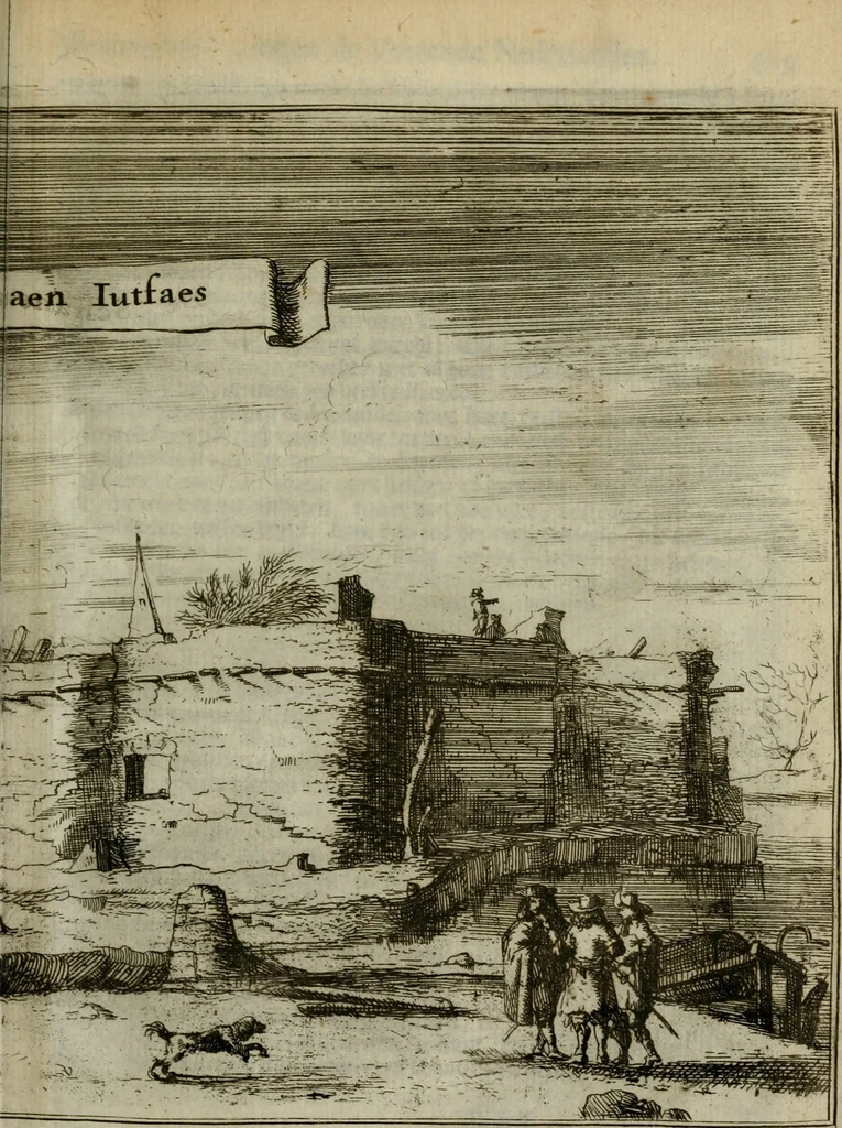 An illustration from Het ontroerde Nederlandt, door de wapenen des konings van Vrankryk : dat is een waarchtigh verhaal van den Fransen, Engelsen, Keulsen, en Munstersen oorlogh, tegen de Vereenigde Nederlanden, met desselfs binnelandtse beroerten ..., 1674, leaf 452