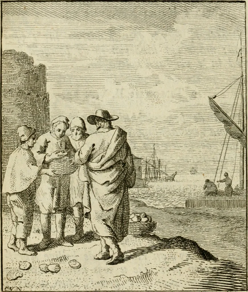 An illustration from Het overvloeijend herte, of nagelatene verzen, 1767, leaf 115