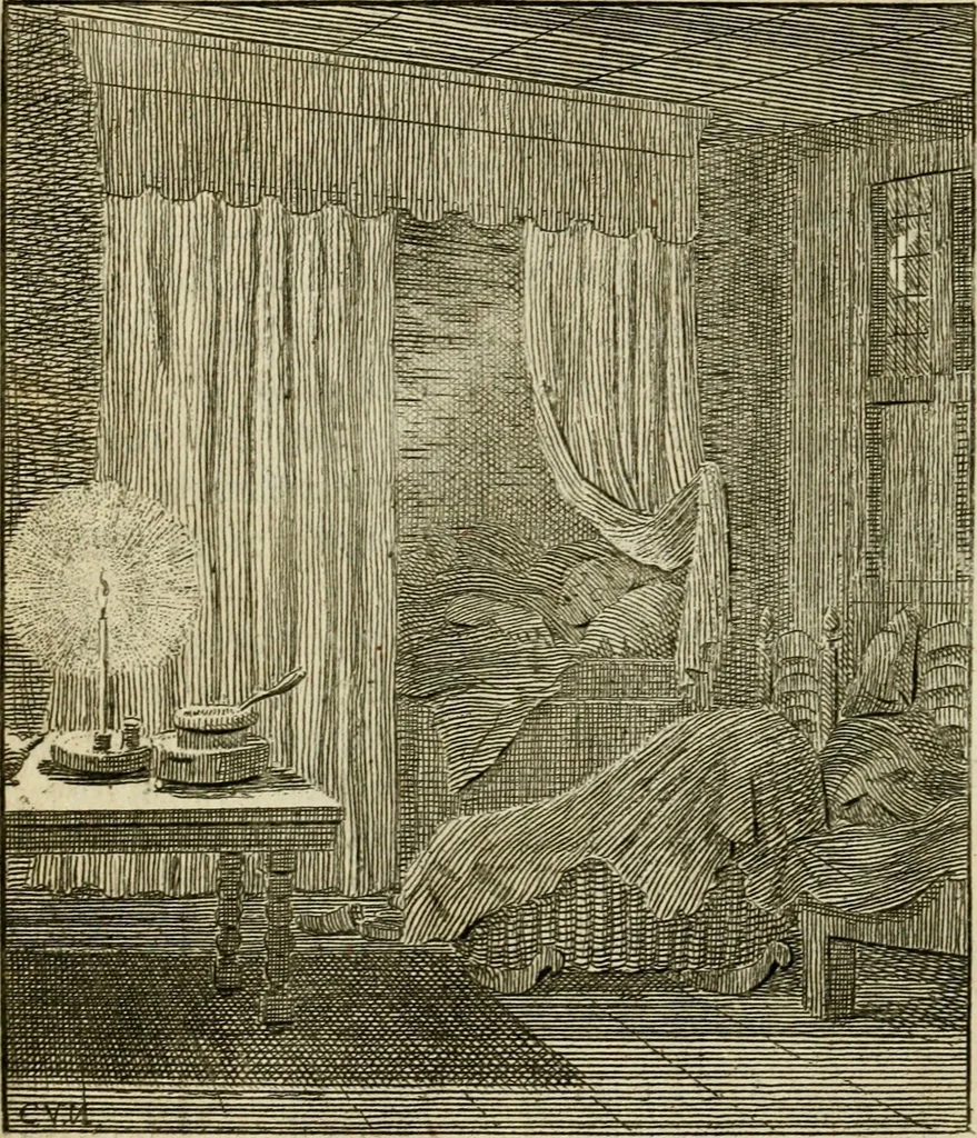 An illustration from Het overvloeijend herte, of nagelatene verzen, 1767, leaf 129