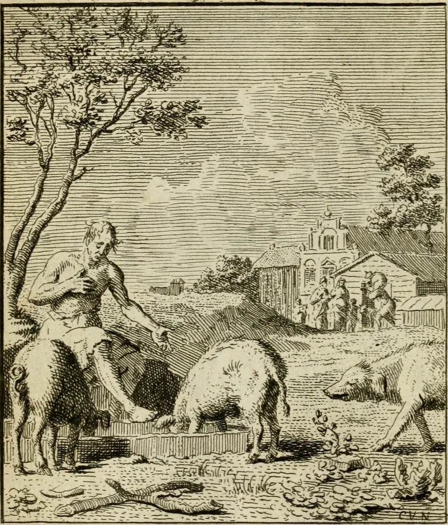 An illustration from Het overvloeijend herte, of nagelatene verzen, 1767, leaf 163