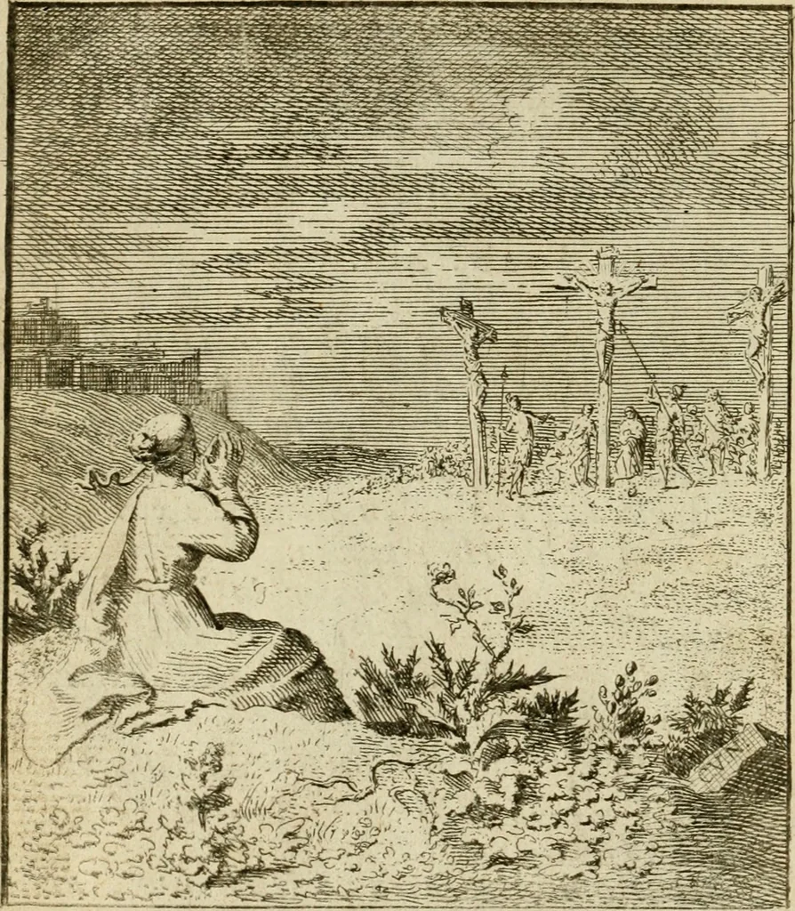 An illustration from Het overvloeijend herte, of nagelatene verzen, 1767, leaf 173