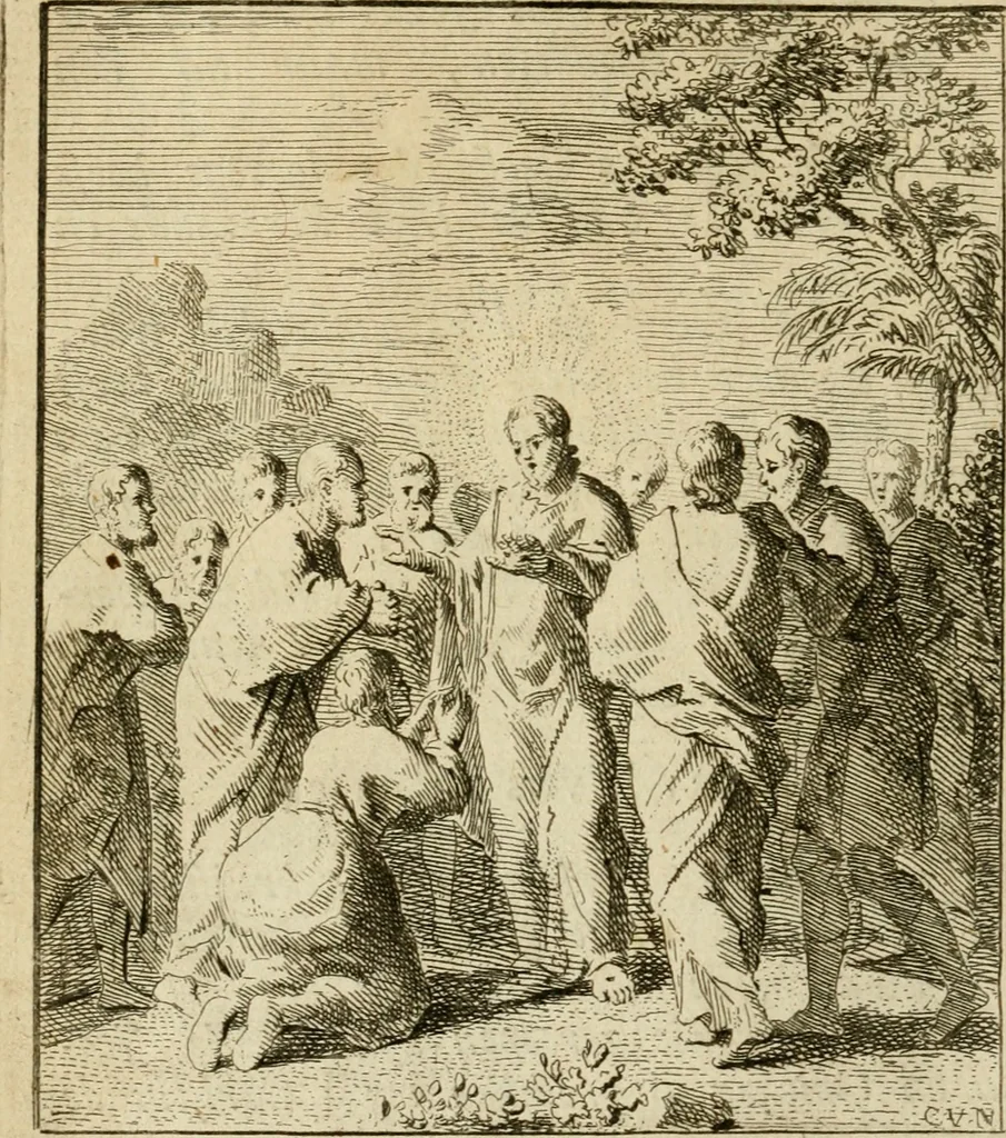 An illustration from Het overvloeijend herte, of nagelatene verzen, 1767, leaf 177