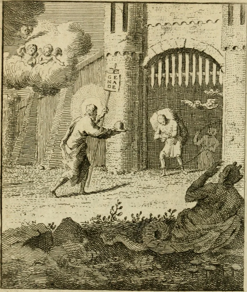 An illustration from Het overvloeijend herte, of nagelatene verzen, 1767, leaf 181